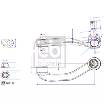 Rotule de barre de connexion avant gauche FEBI BILSTEIN 186128 pour MAN TGE 2,0 TDI AWD - 177cv