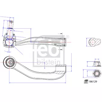 Rotule de barre de connexion avant droit FEBI BILSTEIN 186129 pour MAN TGE 2,0 TDI AWD - 140cv