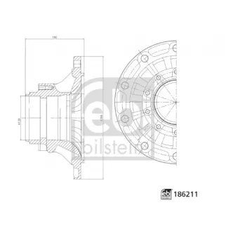 Moyeu de roue arrière FEBI BILSTEIN OEM 3307303001