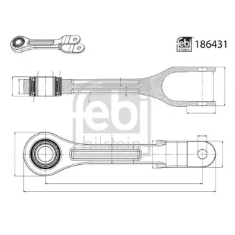 Entretoise/tige, stabilisateur FEBI BILSTEIN 186431 pour MERCEDES-BENZ AROCS 4151 AK - 510cv