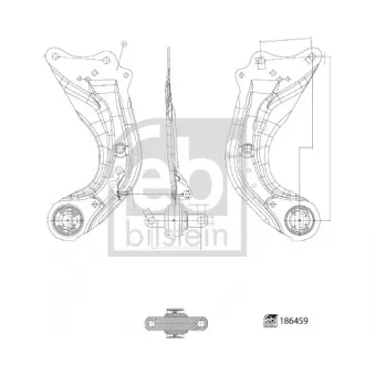 FEBI BILSTEIN 186459 - Bras de liaison, suspension de roue arrière gauche