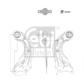 FEBI BILSTEIN 186460 - Bras de liaison, suspension de roue arrière droit