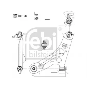 Triangle ou bras de suspension (train avant) FEBI BILSTEIN OEM 545294A00D