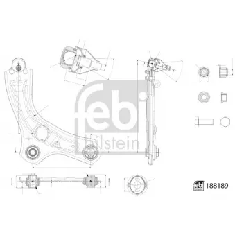 FEBI BILSTEIN 188189 - Bras de liaison, suspension de roue avant droit