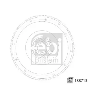 Volant moteur FEBI BILSTEIN 188713 pour MERCEDES-BENZ LK/LN2 FM 12/340 - 340cv