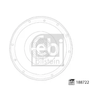 Volant moteur FEBI BILSTEIN 188722 pour SCANIA L,P,G,R,S - series P500 - 500cv