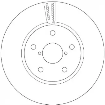 Jeu de 2 disques de frein avant TRW DF6727S pour NISSAN INTERSTAR 2.0 AWD - 150cv