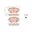 TRW GDB2324 - Jeu de 4 plaquettes de frein avant