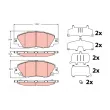 TRW GDB2394 - Jeu de 4 plaquettes de frein avant