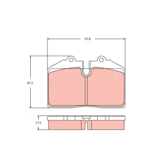 Jeu de 4 plaquettes de frein avant TRW GDB2442 pour PORSCHE 911 3.6 Carrera - 272cv