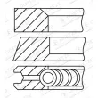 Jeu de segments de pistons GOETZE ENGINE [08-123400-40]