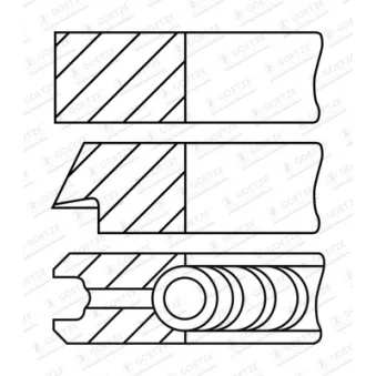 Jeu de segments de pistons GOETZE ENGINE OEM 1608841380