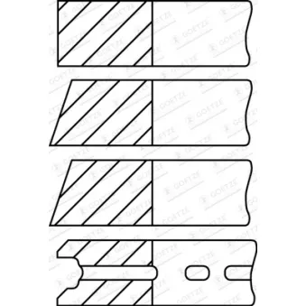 Jeu de segments de pistons GOETZE ENGINE OEM BHM1162