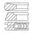 GOETZE ENGINE 08-740300-10 - Jeu de segments de pistons