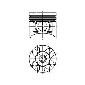 Piston KOLBENSCHMIDT 40392600 pour OPEL CORSA 1.7 SE - 101cv