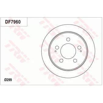 TRW DF7960 - Jeu de 2 disques de frein arrière