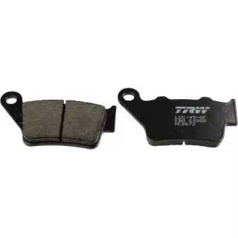 Jeu de 2 plaquettes de frein arrière TRW MCB672 pour BMW G G 310 GS - 34cv