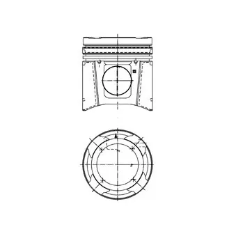 Piston KOLBENSCHMIDT 41012600 pour MAN TGA 32,480 - 480cv