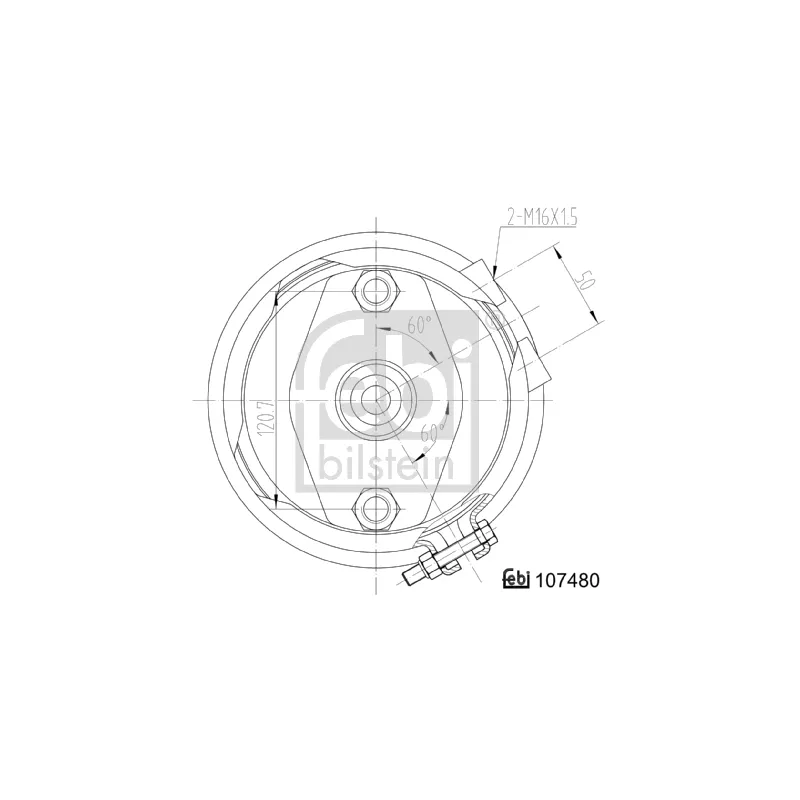 Cylindre de frein à diaphragme FEBI BILSTEIN 107480 - Visuel 1