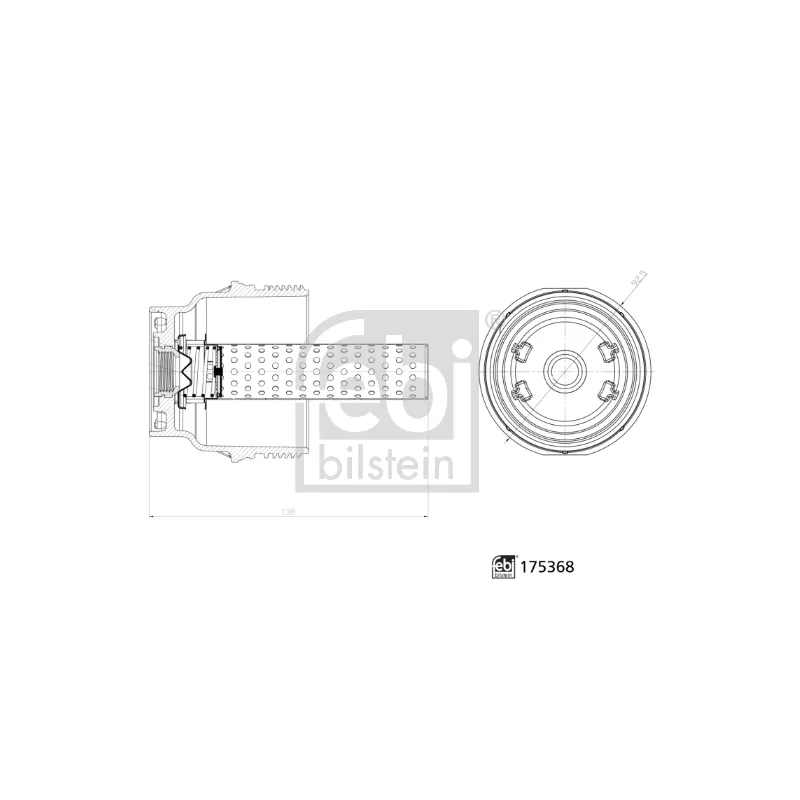 Couvercle, boîtier du filtre à huile FEBI BILSTEIN 175368 - Visuel 1