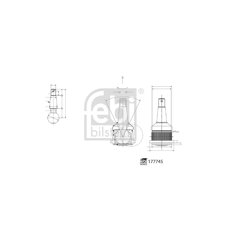 Rotule de suspension FEBI BILSTEIN 177745 - Visuel 1