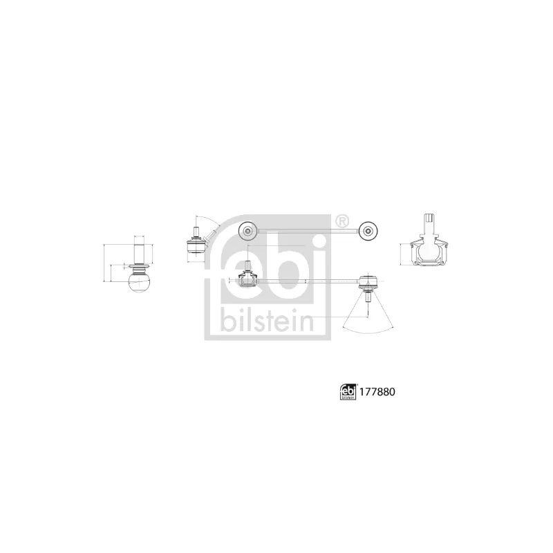 Entretoise/tige, stabilisateur avant gauche FEBI BILSTEIN 177880 - Visuel 1