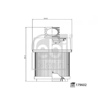 Filtre de liquide de refroidissement FEBI BILSTEIN 179602 pour MERCEDES-BENZ ACTROS MP4 / MP5 2563 LS - 625cv