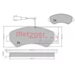 METZGER 1170591 - Jeu de 4 plaquettes de frein avant