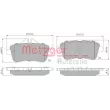 METZGER 1170786 - Jeu de 4 plaquettes de frein arrière
