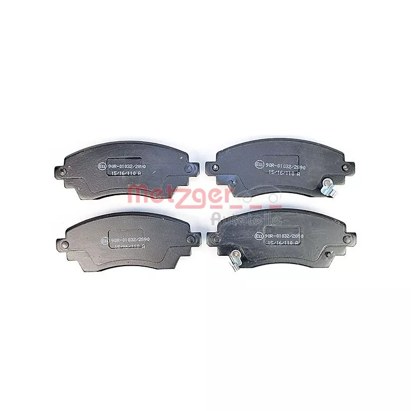 Jeu de 4 plaquettes de frein avant METZGER 1170824 - Visuel 1