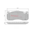 METZGER 1170830 - Jeu de 4 plaquettes de frein avant