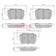 METZGER 1170842 - Jeu de 4 plaquettes de frein arrière