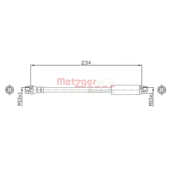 Flexible de frein METZGER OEM BSG 90-730-012