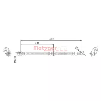 Flexible de frein METZGER OEM 01465-S10-010
