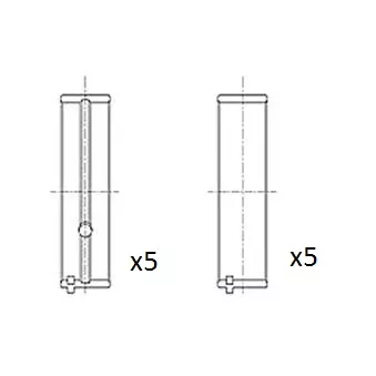 Coussinet de vilebrequin FAI AutoParts BM1130-STD
