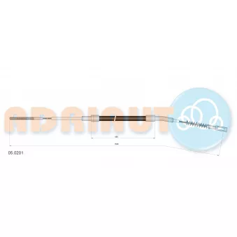 Tirette à câble, frein de stationnement ADRIAUTO 05.0201