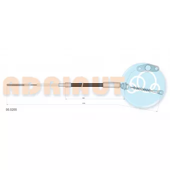 Tirette à câble, frein de stationnement ADRIAUTO 05.0205