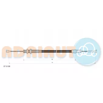 ADRIAUTO 07.0106 - Tirette à câble, commande d'embrayage