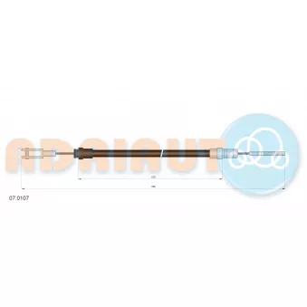 ADRIAUTO 07.0107 - Tirette à câble, commande d'embrayage