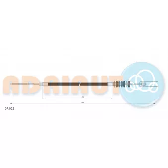 Tirette à câble, frein de stationnement ADRIAUTO 07.0221