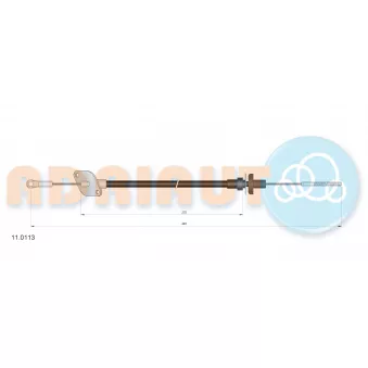Tirette à câble, commande d'embrayage ADRIAUTO 11.0113