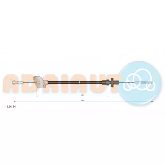 Tirette à câble, commande d'embrayage ADRIAUTO 11.0114