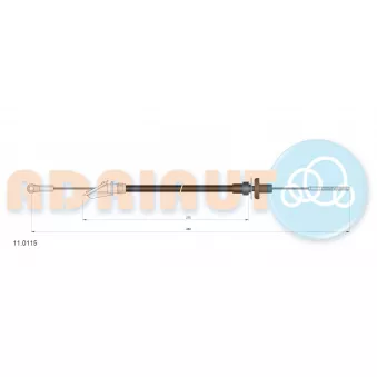 ADRIAUTO 11.0115 - Tirette à câble, commande d'embrayage