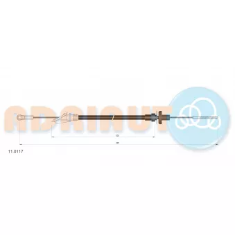 Tirette à câble, commande d'embrayage ADRIAUTO 11.0117