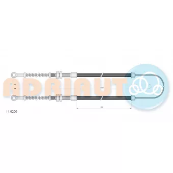 Tirette à câble, frein de stationnement ADRIAUTO 11.0200