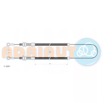 Tirette à câble, frein de stationnement ADRIAUTO 11.0201