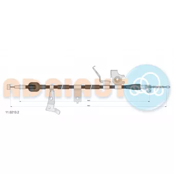 ADRIAUTO 11.0213.2 - Tirette à câble, frein de stationnement arrière gauche