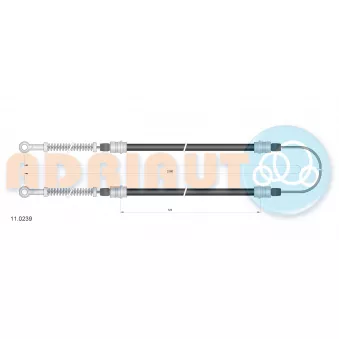 Tirette à câble, frein de stationnement ADRIAUTO OEM 4447750