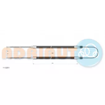 Tirette à câble, frein de stationnement ADRIAUTO 11.0251