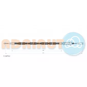 ADRIAUTO 11.0275.2 - Tirette à câble, frein de stationnement arrière droit